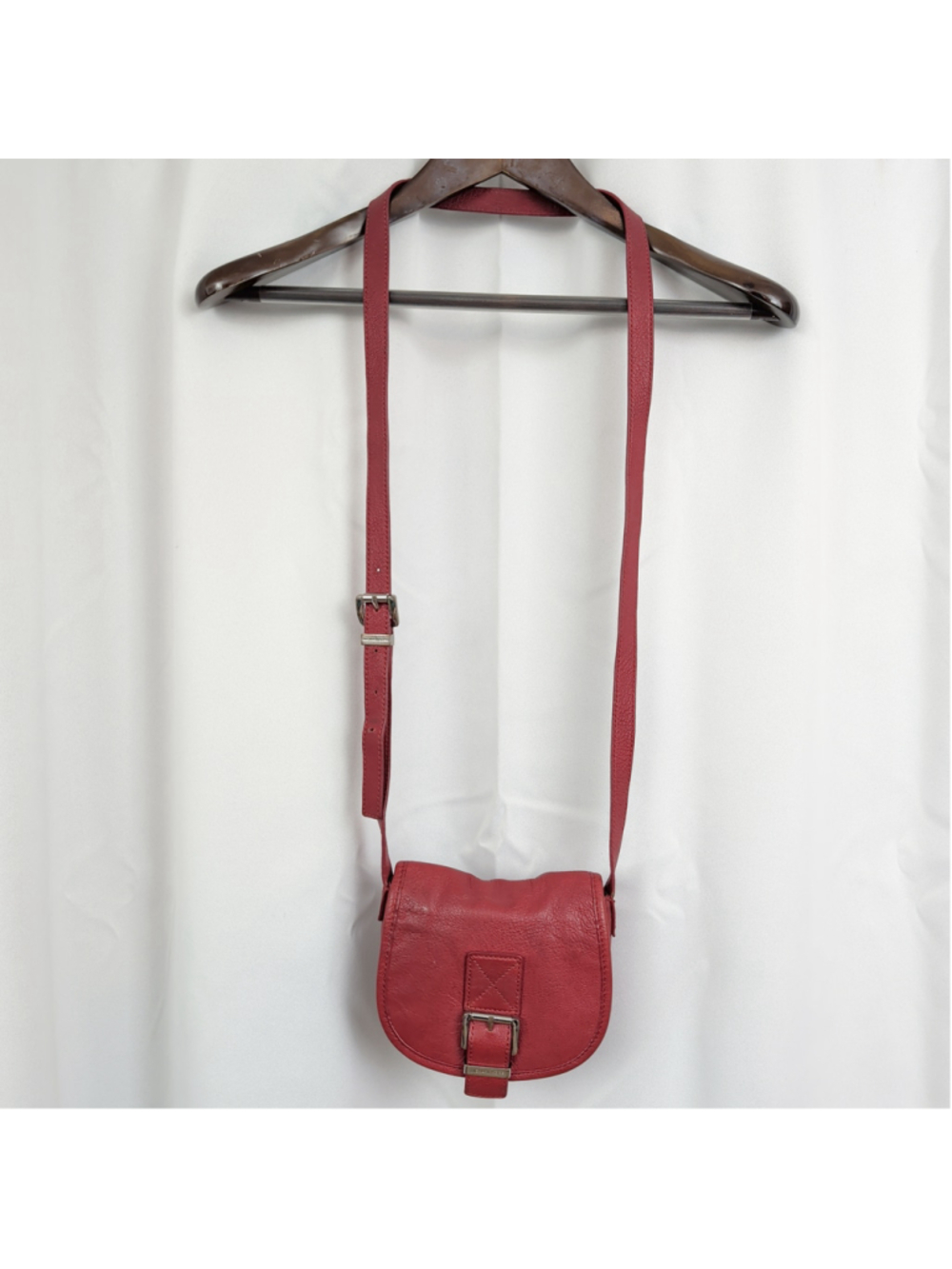 Michael; Michael Kors Red Leather Mini Cross-body Purse